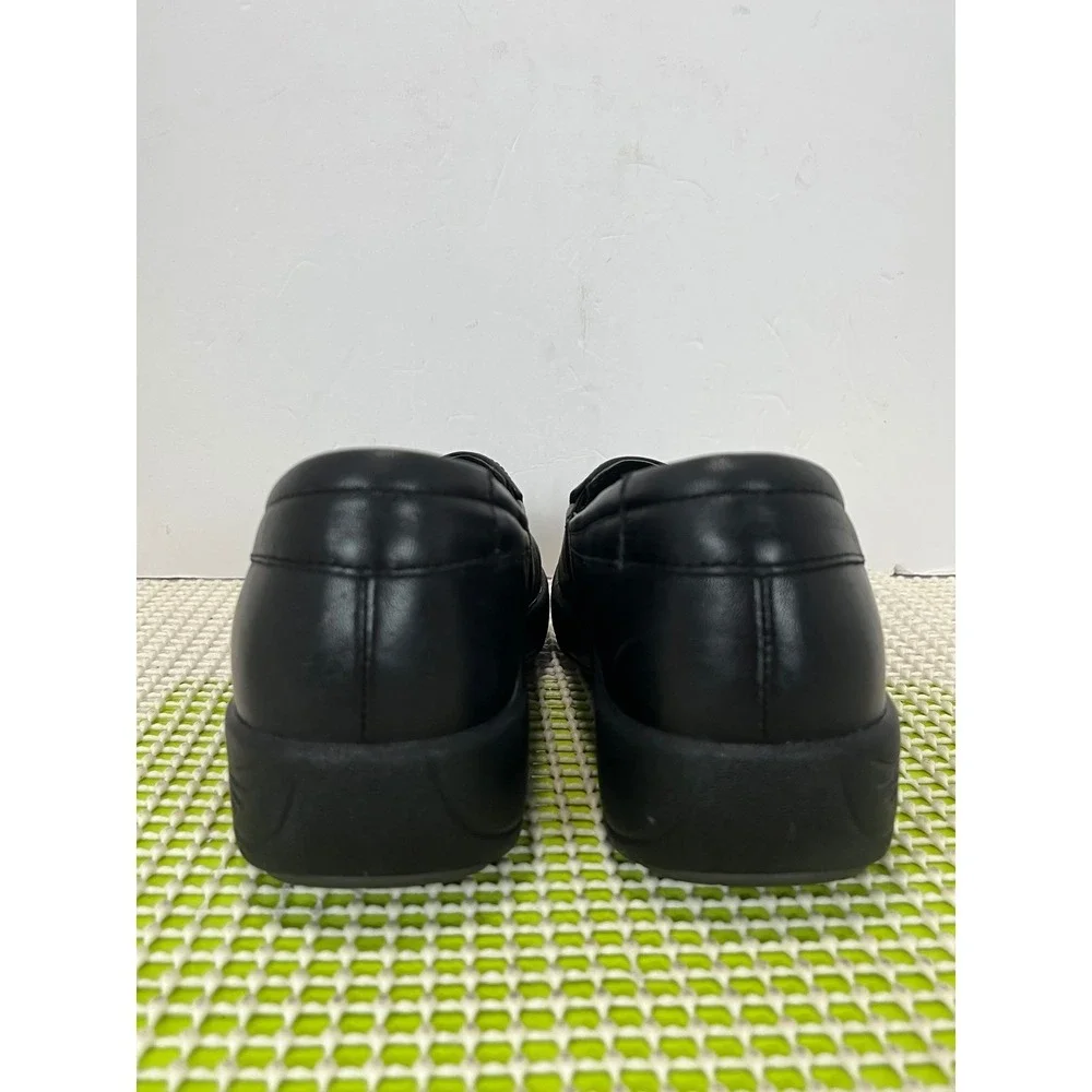 Dansko‎ Slip On Loafers Nurse Wedge Shoes Women's Size 38 7.5-8 Black Leather